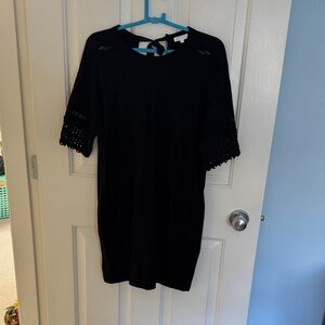 B+ab Black Dress with Lace Sleeves